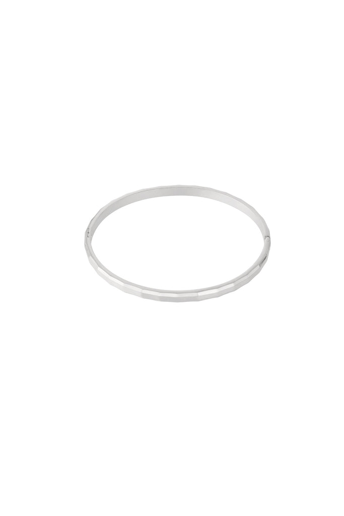 Armband van roestvrij staal, geometrisch, zilverkleurige dames armband. Verkrijgbaar bij Optiwatch.nl