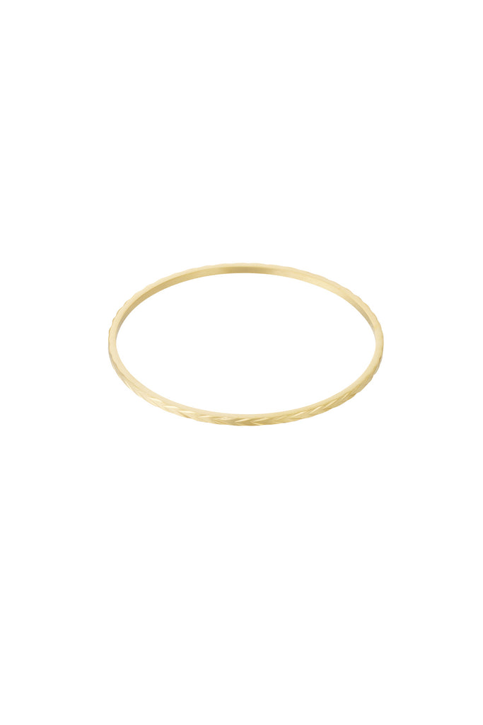 Eenvoudige gevlochten armband, goudkleurige armband dames. Verkrijgbaar bij Optiwatch.nl