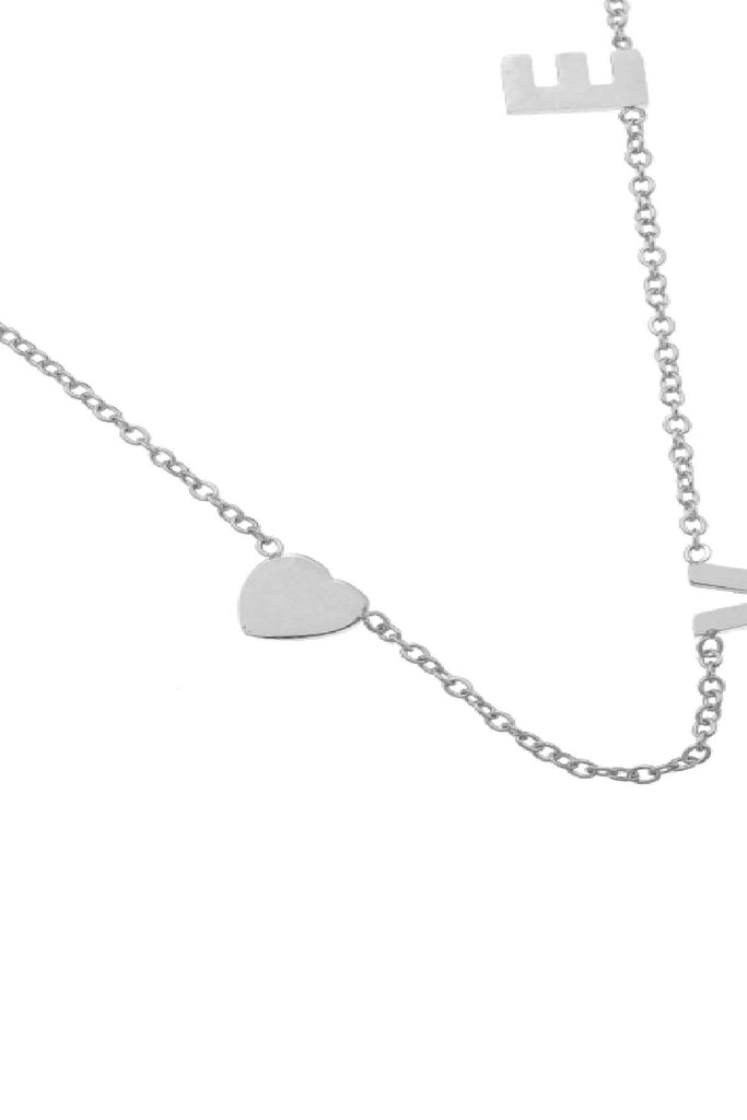 Ketting Love Letters – Moderne Damesketting. Zilverkleurige ketting dames. Verkrijgbaar bij Optiwatch.nl