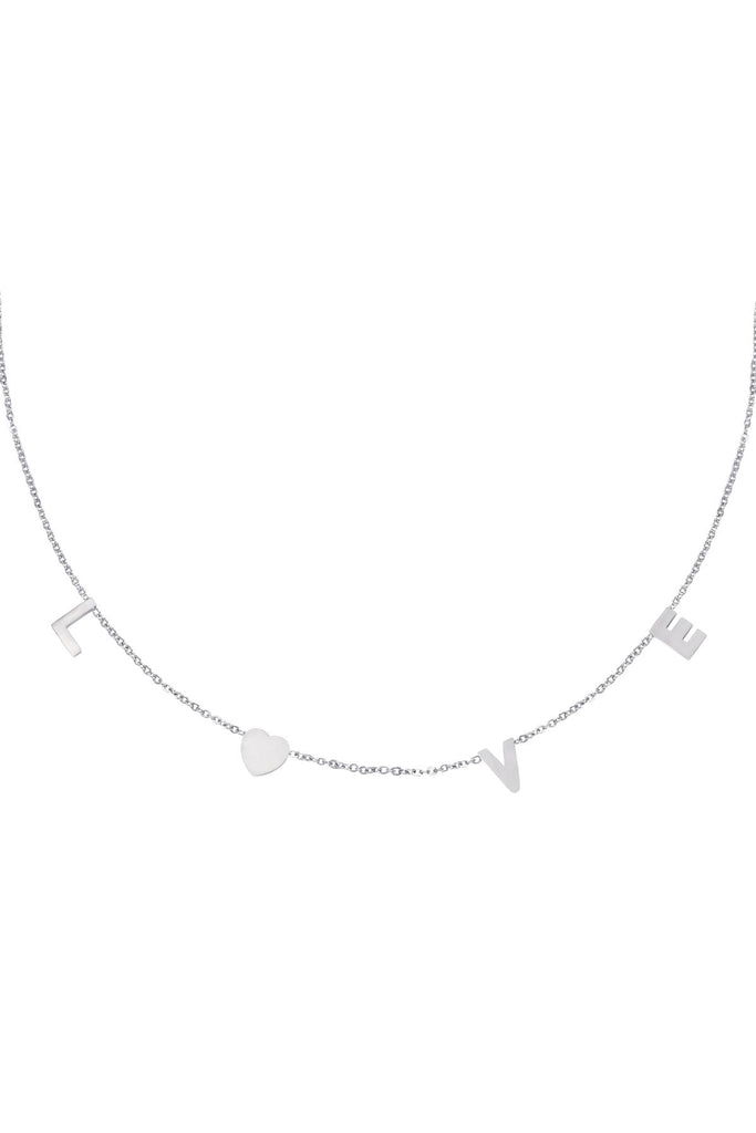 Ketting Love Letters – Moderne Damesketting. Zilverkleurige ketting dames. Verkrijgbaar bij Optiwatch.nl